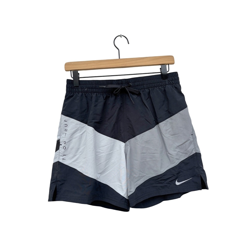 Nike Swim‎ Men's Black Gray Swoosh Board Shorts Trunks Size S NWT